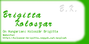 brigitta koloszar business card